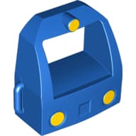 Duplo Train Locomotive Front with Three Yellow Headlights Print