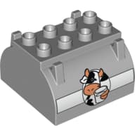 Duplo Container Tank, Upper Section with Cow Holding Glass of Milk Print