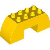 Duplo Brick 2 x 6 x 2 Curved with 2 x 2 Cutout on Bottom