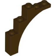 Brick Arch 1 x 5 x 4 [Irregular Bow, Raised Underside Cross Supports]