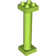 Duplo Support Column 2 x 2 x 6 Round with Open Latticed Back