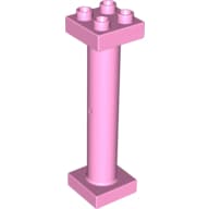 Duplo Support Column 2 x 2 x 6 Round with Open Latticed Back