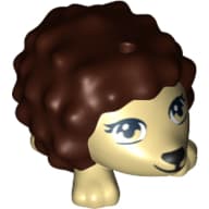 Animal, Hedgehog with Eyelashes and Dark Brown Spines Print