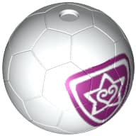 Sports Soccer / Basket Ball with Magenta Outlined Heart and Star Print