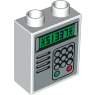 Duplo Brick 1 x 2 x 2 with Key Pad and '51337' Display Print
