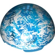 Dome Hemisphere 11 x 11 with 2 x 2 Studs on Top and Kamino Black / Blue / White Planet Print [75006]