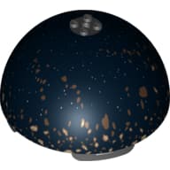 Dome Hemisphere 11 x 11 with 2 x 2 Studs on Top and Asteroid Field Print [75008]