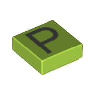 Tile 1 x 1 with letter Capital P Print