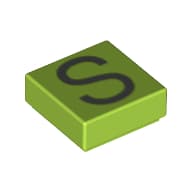 Tile 1 x 1 with letter Capital S Print