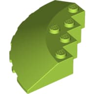 Brick Round Corner 6 x 6 with 33° Slope and Facet Cutout