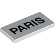 Tile 2 x 4 with 'PARIS' Print