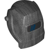 Helmet Welding with Dark Blue Stripes on Black Visor Print