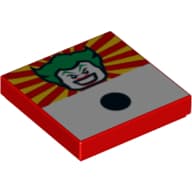 Tile 2 x 2 with Joker Face and Black Dot Print