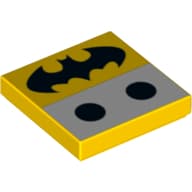 Tile 2 x 2 with Batman Symbol and 2 Dots Print