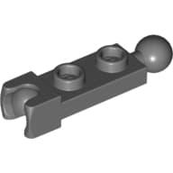 Plate Special 1 x 2 with 5.9mm Towball Socket and Towball