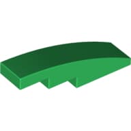 Slope Curved 4 x 1 No Studs [Stud Holder with Symmetric Ridges]