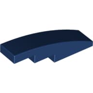 Slope Curved 4 x 1 No Studs [Stud Holder with Symmetric Ridges]