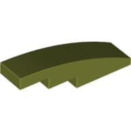 Slope Curved 4 x 1 No Studs [Stud Holder with Symmetric Ridges]