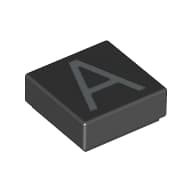 Tile 1 x 1 with letter Capital A Print