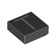 Tile 1 x 1 with letter Capital T Print