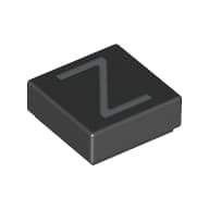 Tile 1 x 1 with letter Capital Z Print
