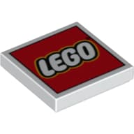 Tile 2 x 2 with LEGO Logo Type 2 Print