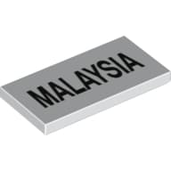 Tile 2 x 4 with 'MALAYSIA' Print