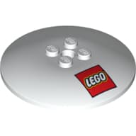 Dish 6 x 6 Inverted (Radar) with Solid Studs and LEGO Logo Print