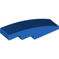 Slope Curved 4 x 1 No Studs [Stud Holder with Symmetric Ridges]