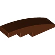 Slope Curved 4 x 1 No Studs [Stud Holder with Symmetric Ridges]