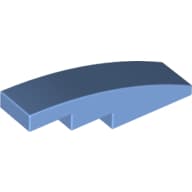 Slope Curved 4 x 1 No Studs [Stud Holder with Symmetric Ridges]