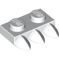 Plate Special 1 x 2 with Three Teeth [Tri-Tooth]