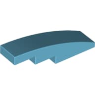 Slope Curved 4 x 1 No Studs [Stud Holder with Symmetric Ridges]