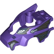 Fairing, Fly Wheel, Wolf Shape with Silver Scaled Armor, Chains and Fangs Print