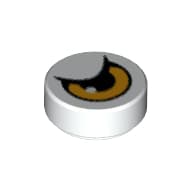 Tile Round 1 x 1 with Hooded Eye Print