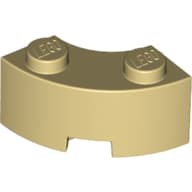 Brick Round Corner 2 x 2 Macaroni with Stud Notch and Reinforced Underside [New Style]