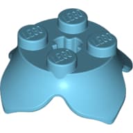 Plant, Leaves, Round 2 x 2 x 2/3 with + Axle Hole and 4 Leaf Extensions