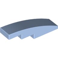 Slope Curved 4 x 1 No Studs [Stud Holder with Symmetric Ridges]