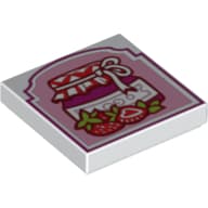 Tile 2 x 2 with Strawberry Jam Print