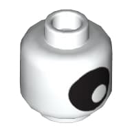 Minifig Head Mixel Eye, Large Black Eye with Pupil Print [Hollow Stud]