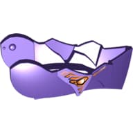 Large Figure Head, Jaw without Axle Hole with Orange Eyes Print