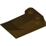 Wedge Curved 2 x 3 x 2/3 Two Studs, Wing End