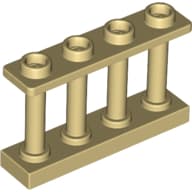 Fence Spindled 1 x 4 x 2 [4 Top Studs]