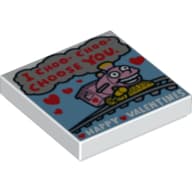 Tile 2 x 2 with 'I CHOO- CHOO- CHOOSE YOU', 'HAPPY VALENTINES' and Train Print