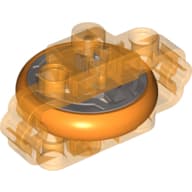 Fly Wheel with Technic Brick 3 x 6 x 2 and Orange Tire [Complete Assembly]