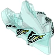 Large Figure Head, Jaw with Axle Hole with 4 Lime Eyes Print