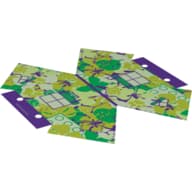 Tent, Jungle Leaves with Dark Purple Trim Print