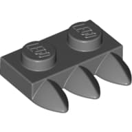 Plate Special 1 x 2 with Three Teeth [Tri-Tooth]