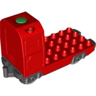 Duplo Train Locomotive Base with Battery Compartment, and Light Bluish Gray Wheels