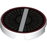 Tile Round 2 x 2 with Bottom Stud Holder with ARC-170 Engine Inlet Print